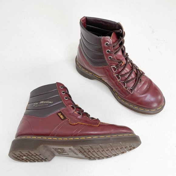 Dr. Martens Shoes - Dr. Martens Oxblood Red Leather Kamin Lace Up Hiker Ankle Boots Women's Size 9